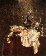 HEDA, Willem Claesz. Ham and Silverware wsfg oil painting artist